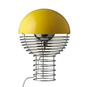 Verpan Wire Table Lamp Ø: 30 cm - Chrome/Yellow FORUDBESTIL: START JULI 2024