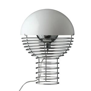 Verpan Wire Table Lamp Ø: 30 cm - Chrome/White FORUDBESTIL: START JULI 2024