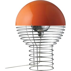 Verpan Wire Table Lamp Ø: 40 cm - Chrome/Orange FORUDBESTIL: START JULI 2024