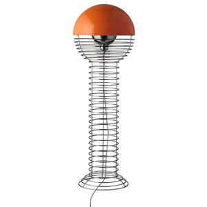 Verpan Wire Floor Lamp H: 120 cm - Chrome/Orange FORUDBESTIL: START JULI 2024