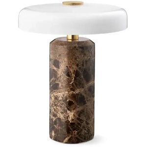 Design By Us Trip Portable Lamp H: 21 cm - Dark Emperador Marble/Opal