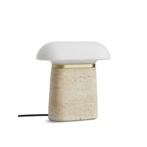 Woud Nova Bordlampe 27x13 cm - Travertine/Opal