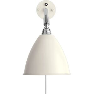 GUBI Bestlite BL7 Wall Lamp Ø:16 cm Chrome Base - Matt White skærm