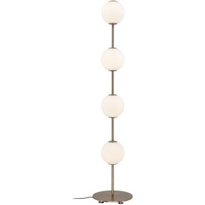 Umage Audrey Floor Gulvlampe H: 128 cm - Plated Brass/White