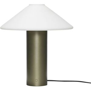 Hübsch Orbit Bordlampe H: 40 cm - Mørkegrøn Jern/Opalglas