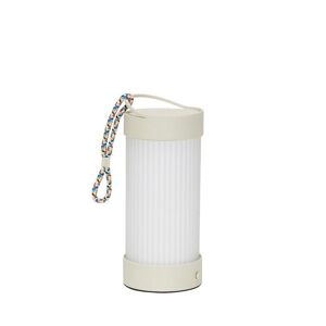 Hübsch Camp Transportabel Lampe H: 21 cm - Sand/Hvid/Flerfarvet