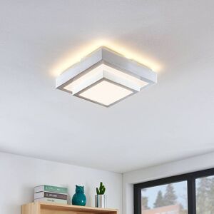 Lindby Mirco LED-loftlampe i alu, kantet, 27 cm