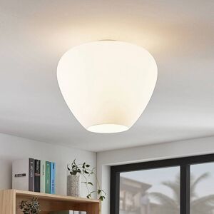 Lindby Loftlampe Bibiane i glas, opalhvid