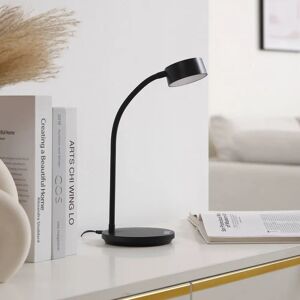 Lindby LED-bordlampe Maori, sort, CCT, metal, dæmpbar