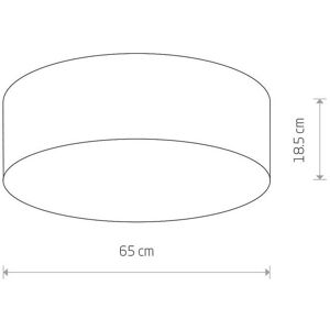 Euluna Cameron loftslampe, grå, Ø 65 cm