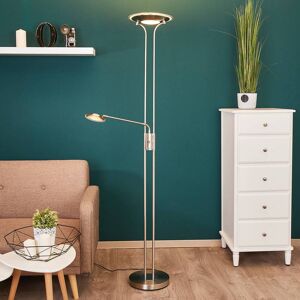 Lindby Nikkelfarvet LED uplight lampe Aras