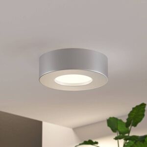 Prios LED-loftlampe Edwina, sølv, 12,2 cm, dæmpbar