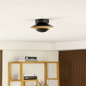 Lindby Tiama LED-loftlampe, metal, sort/guld