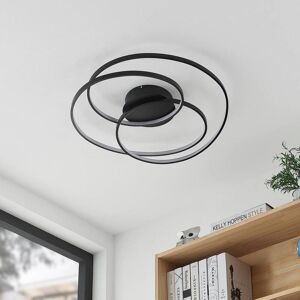 Lindby Kateryna LED-loftlampe, sort, Ø 60 cm