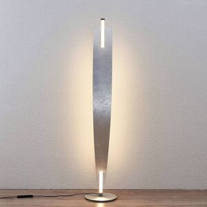 Lucande LED-gulvlampe Marija i fornemt sølvlook
