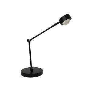 Lindby bordlampe Jyla, sort, linse, 3000K, GX53, jern