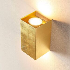 Lindby Tabita guldfarvet væglampe i metal, 2 lyskilder