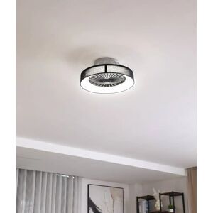 Lindby LED-loftventilator Mace, sort, støjsvag, Ø 47 cm