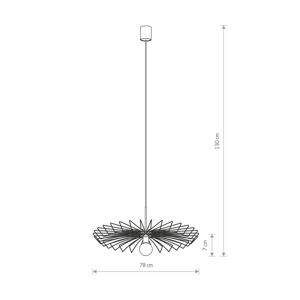 Euluna Umbrella hængelampe i flad form, sort