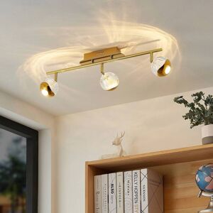 Lucande Kilio LED-loftspot, 3 lyskilder, guld