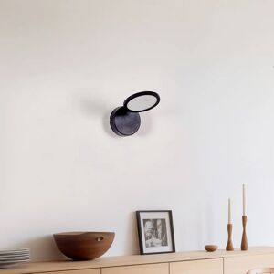 Lindby LED-spot Manel, sort, jern, 18 cm høj