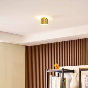 Lindby LED-spotlight Nivoria, 11 x 8,8 cm, guldfarvet, sæt med 4 stk