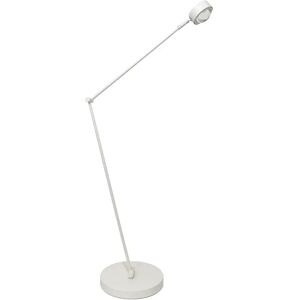 Lindby Jyla gulvlampe, hvid, justerbar, linse, 4200K