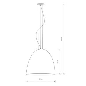 Euluna Egg L hængelampe af metal, Ø 55 cm, sort