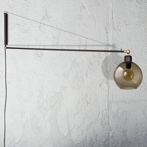 Euluna Kran-væglampe med kabel og udragende arm