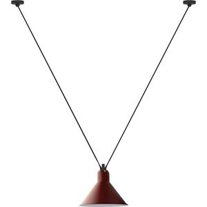 DCW - 323 L Pendel Konisk Rød Lampe Gras