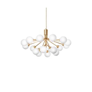 Nuura - Apiales 18 Lysekrone Brushed Brass/Opal White