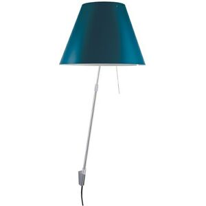 Luceplan - Costanza Væglampe m/Dimmer Alu/ Petroleum Blue