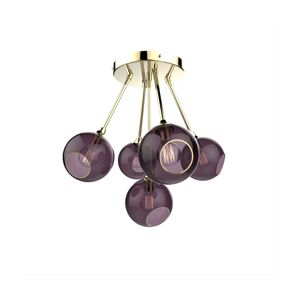 Design By Us - Ballroom Molecule Pendel Brass/Purple