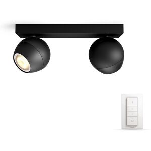 Philips Hue - Buckram Loftlampe 2xBar/Tube White Amb. Black