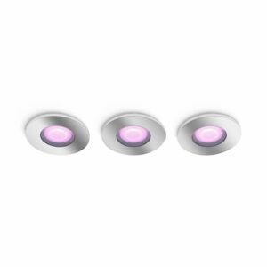 Philips Hue Xamento Indbygningsspot, Krom, 3-Pak