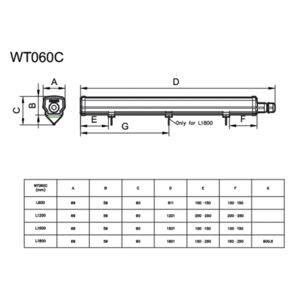 Philips Ledinaire Industriarmatur Wt060c 1800 Lm, 840, 15w, 600 Mm