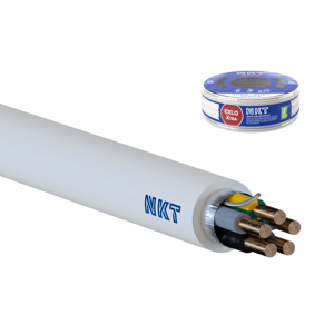 NKT 50 Meter Kabel Exlq Xtra Dca 5g2,5 Hvid, 90°, R50