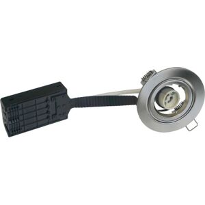 Nordtronic Downlight Euro Spot 80, Gu10, Rund I Børstet Stål