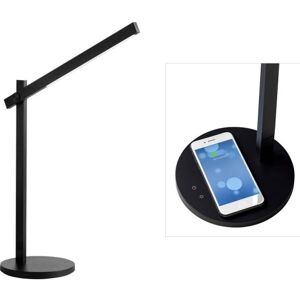 Nielsen Light Edge Skrivebordslampe Med Qi Oplader  Sort