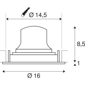 SLV Numinos Move L, Indbygningsspot, 25w, 3000k, 40°, Sort/sort  Sort