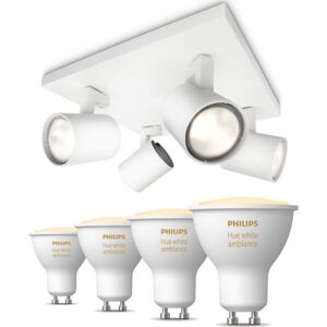 Philips Runner Spotlampe, 4 Spots, Hue White Ambiance Pærer  Hvid