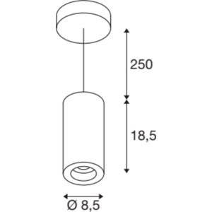 SLV Numinos M, Pendel, 4000k, 2060 Lm, 60°, Hvid/sort  Sort