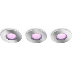 Philips Hue Xamento Indbygningsspot, Krom, 3-Pak  Krom