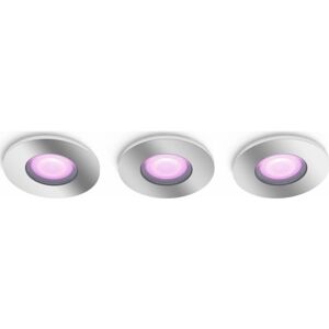 Philips Hue Xamento Indbygningsspot, Krom, 3-Pak