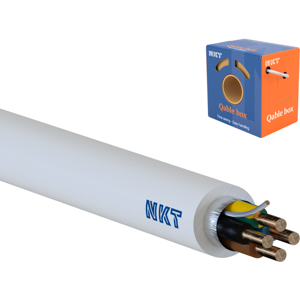 NKT 50 Meter Kabel Exlq Xtra Dca 4g1,5 Hvid, 90°, Box 50