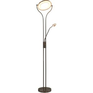 vidaXL standerlampe 18 W 180 cm dæmpbar sølvfarvet