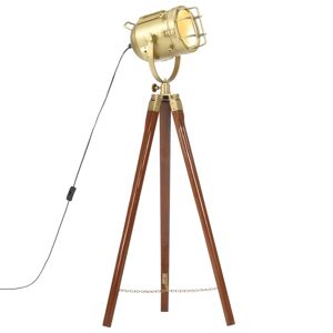 vidaXL gulvlampe med trefod 97 cm massivt mangotræ