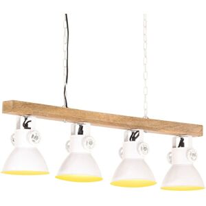 vidaXL industriel loftlampe E27 mangotræ hvid