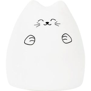 Rabbit & Friends Lampe - 15x11 Cm - Kat - Hvid - Rabbit & Friends - Onesize - Natlampe