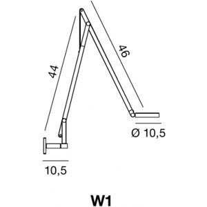 Rotaliana String W1 Væglampe - Hvid